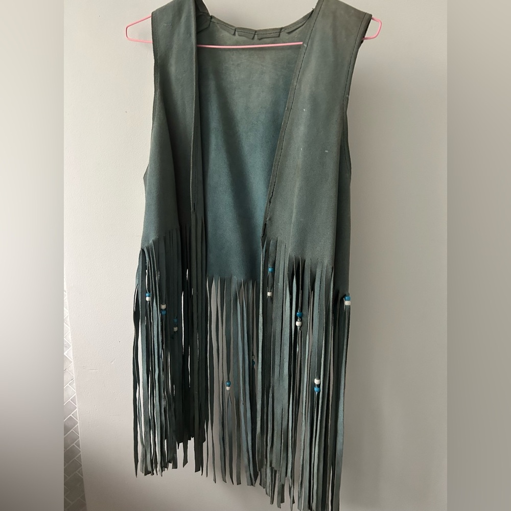 1960’s Fringed Suede Vest with Beaded Details